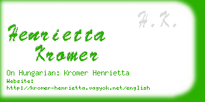 henrietta kromer business card